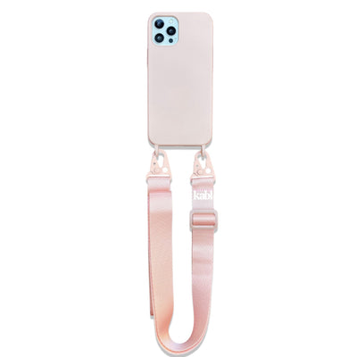 IPHONE 12 MINI - CROSSBODY PHONE CASE BUNDLE - POWDER PINK - WIDE STRAP